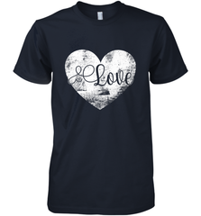 Love Valentines Day Heart Vintage Gift For Men Women Men's Premium T-Shirt Men's Premium T-Shirt - HHHstores
