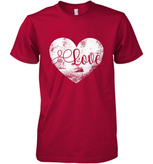 Love Valentines Day Heart Vintage Gift For Men Women Men's Premium T-Shirt Men's Premium T-Shirt - HHHstores
