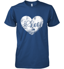 Love Valentines Day Heart Vintage Gift For Men Women Men's Premium T-Shirt Men's Premium T-Shirt - HHHstores