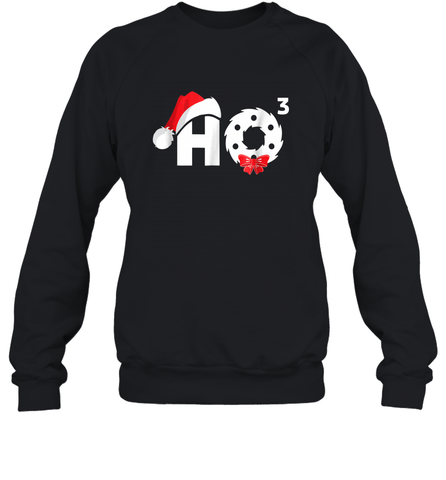 Santa HO HO3 Cubed Funny Christmas Crewneck Sweatshirt Crewneck Sweatshirt / Black / S Crewneck Sweatshirt - HHHstores
