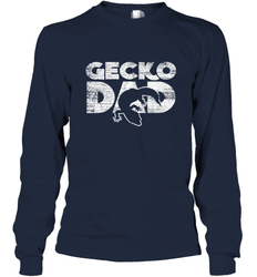 Vintage Gecko Dad  Animal Daddy Fathers Day Gecko Long Sleeve T-Shirt