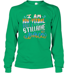 Special Needs NonVerbal Autism Awesome Long Sleeve T-Shirt Long Sleeve T-Shirt - HHHstores