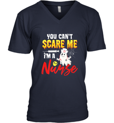 You Can't Scare Me I'm A Nurse Funny Halloween Witch Hat Men's V-Neck