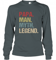 Papa Man Myth Legend Dad Father Long Sleeve T-Shirt Long Sleeve T-Shirt - HHHstores