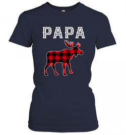 Papa Moose Red Plaid Christmas Pajama Women's T-Shirt