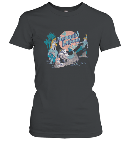 Disney Peter Pan Distressed Mermaid Lagoon Women's T-Shirt Women's T-Shirt / Black / S Women's T-Shirt - HHHstores