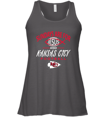 Sundays Are For Jesus and Kansas City Funny Football Women's Racerback Tank Women's Racerback Tank - HHHstores