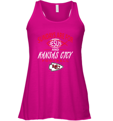 Sundays Are For Jesus and Kansas City Funny Football Women's Racerback Tank Women's Racerback Tank - HHHstores