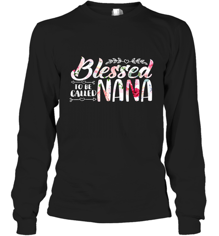 Blessed to be called Nana Long Sleeve T-Shirt Long Sleeve T-Shirt / Black / S Long Sleeve T-Shirt - HHHstores