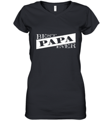 Best Papa Ever  Father's Day Women's V-Neck T-Shirt Women's V-Neck T-Shirt - HHHstores
