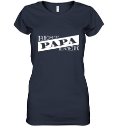 Best Papa Ever  Father's Day Women's V-Neck T-Shirt