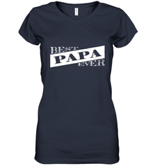 Best Papa Ever  Father's Day Women's V-Neck T-Shirt Women's V-Neck T-Shirt - HHHstores