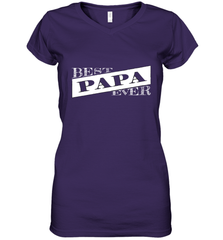 Best Papa Ever  Father's Day Women's V-Neck T-Shirt Women's V-Neck T-Shirt - HHHstores