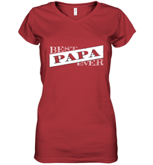 Best Papa Ever  Father's Day Women's V-Neck T-Shirt Women's V-Neck T-Shirt - HHHstores