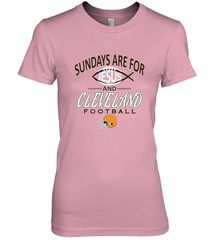 Sundays Are For Jesus and Cleveland Funny Christian Football Women's Premium T-Shirt Women's Premium T-Shirt - HHHstores