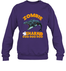 Zombie Shark Doo Doo Doo Halloween Shake Costume Lover Gifts Crewneck Sweatshirt Crewneck Sweatshirt - HHHstores