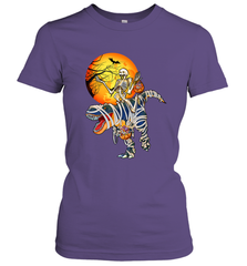 Skeleton Riding T Rex Funny Halloween Women's T-Shirt Women's T-Shirt - HHHstores