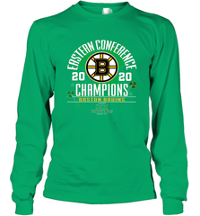 NHL ST PATRICK'S DAY Boston Bruins Fanatics 2020 Eastern Conference Champions Defensive Zone Long Sleeve T-Shirt Long Sleeve T-Shirt - HHHstores