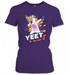 Colorful Dabbing Dancing Unicorn Celebration Yeet Women's T-Shirt Women's T-Shirt - HHHstores