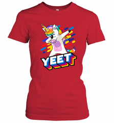 Colorful Dabbing Dancing Unicorn Celebration Yeet Women's T-Shirt Women's T-Shirt - HHHstores