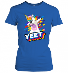 Colorful Dabbing Dancing Unicorn Celebration Yeet Women's T-Shirt Women's T-Shirt - HHHstores