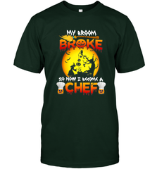 Womens My Broom Broke So Now I Become A Chef Halloween Witch Men's T-Shirt Men's T-Shirt - HHHstores
