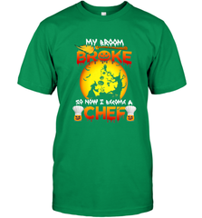 Womens My Broom Broke So Now I Become A Chef Halloween Witch Men's T-Shirt Men's T-Shirt - HHHstores