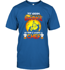 Womens My Broom Broke So Now I Become A Chef Halloween Witch Men's T-Shirt Men's T-Shirt - HHHstores