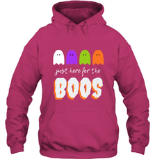 Just Here For The Boos Shirt Funny Halloween Drinking Hooded Sweatshirt Hooded Sweatshirt - HHHstores