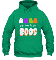 Just Here For The Boos Shirt Funny Halloween Drinking Hooded Sweatshirt Hooded Sweatshirt - HHHstores