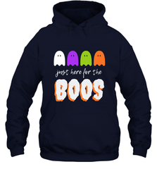 Just Here For The Boos Shirt Funny Halloween Drinking Hooded Sweatshirt Hooded Sweatshirt - HHHstores