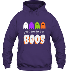 Just Here For The Boos Shirt Funny Halloween Drinking Hooded Sweatshirt Hooded Sweatshirt - HHHstores