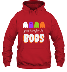 Just Here For The Boos Shirt Funny Halloween Drinking Hooded Sweatshirt Hooded Sweatshirt - HHHstores