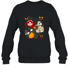 Panda Happy Halloween T shirt Cute Mummy Witch Pumpkin Crewneck Sweatshirt