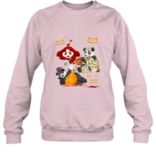 Panda Happy Halloween T shirt Cute Mummy Witch Pumpkin Crewneck Sweatshirt Crewneck Sweatshirt - HHHstores