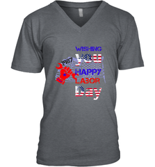 Happy labor day wishes USA flag for men and woman Men's V-Neck Men's V-Neck - HHHstores