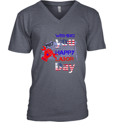 Happy labor day wishes USA flag for men and woman Men's V-Neck Men's V-Neck - HHHstores