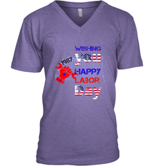 Happy labor day wishes USA flag for men and woman Men's V-Neck Men's V-Neck - HHHstores