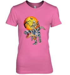 Skeleton Riding T Rex Funny Halloween Women's Premium T-Shirt Women's Premium T-Shirt - HHHstores