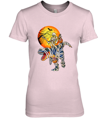 Skeleton Riding T Rex Funny Halloween Women's Premium T-Shirt Women's Premium T-Shirt - HHHstores