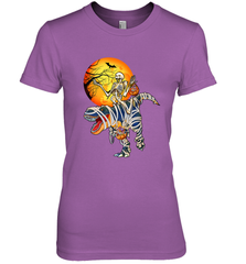 Skeleton Riding T Rex Funny Halloween Women's Premium T-Shirt Women's Premium T-Shirt - HHHstores