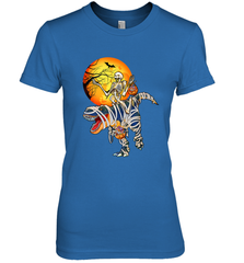 Skeleton Riding T Rex Funny Halloween Women's Premium T-Shirt Women's Premium T-Shirt - HHHstores