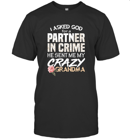 God sent me Crazy Grandma Partner in crime Men's T-Shirt