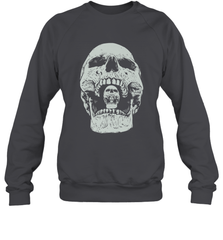 Vintage Halloween Skull Design For Trick or Treating Crewneck Sweatshirt Crewneck Sweatshirt - HHHstores