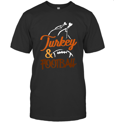 Turkey And Football Thanksgiving Day Football Fan Holiday Men's T-Shirt Men's T-Shirt / Black / S Men's T-Shirt - HHHstores