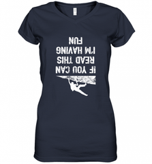 Funny Rock Climbing T Shirt Free Climbing Women's V-Neck T-Shirt Women's V-Neck T-Shirt - HHHstores