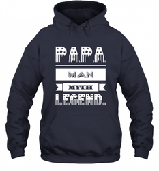 Papa Man Myth Legend Father's Day Dad Veteran Gift Hooded Sweatshirt
