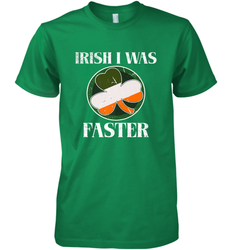 Irish I Was Faster Funny Running St Patricks Day Men's Premium T-Shirt
