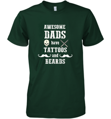 Awesome dads have tattoo and beards Happy Father's day Men's Premium T-Shirt Men's Premium T-Shirt - HHHstores