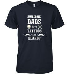 Awesome dads have tattoo and beards Happy Father's day Men's Premium T-Shirt Men's Premium T-Shirt - HHHstores